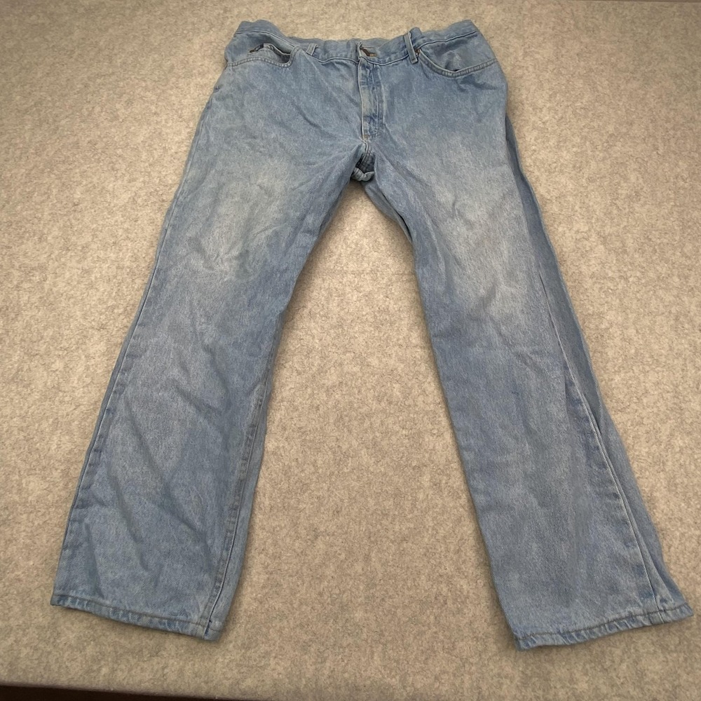 Vintage Lee Jeans Mens 42x30 (38x30) Blue Relaxed Straight Leg Pants USA 90s